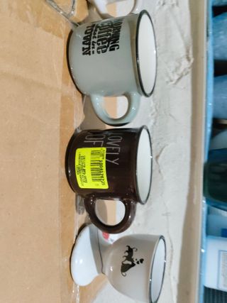6 Tazas de cerámica con diseño