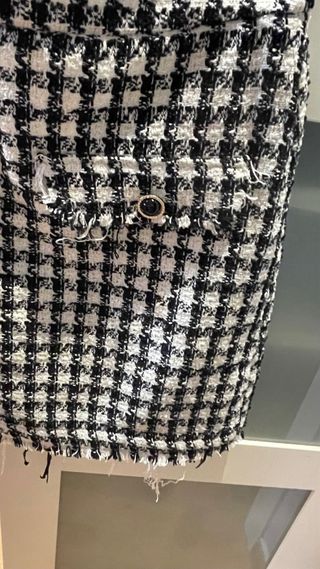 Falda cuadros blanco y negro Talla M