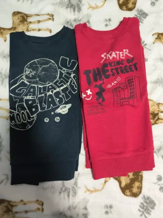 Lote 2 Sudaderas Niño Estampadas Talla 5