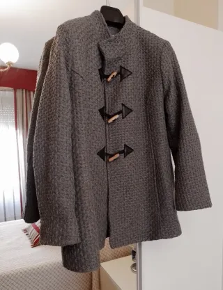 Chaquetón trenca mujer gris