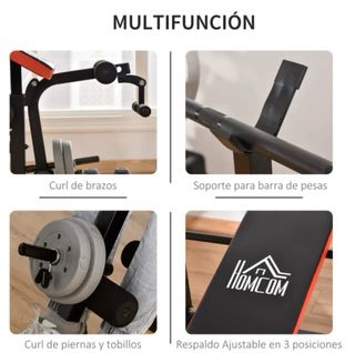 Banco de pesas multifuncional.NO INCLUYE LAS PESAS