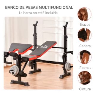 Banco de pesas multifuncional.NO INCLUYE LAS PESAS