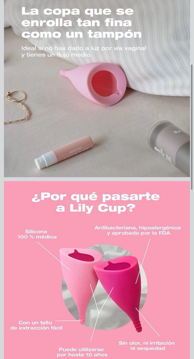 Copa Menstrual Lily Cup Talla A Rosa