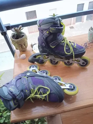 Patines en línea Oxelo 4 ruedas morados
