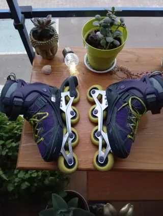 Patines en línea Oxelo 4 ruedas morados