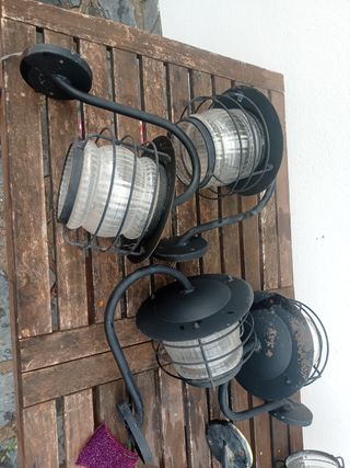 Lámpara exterior hierro rústico