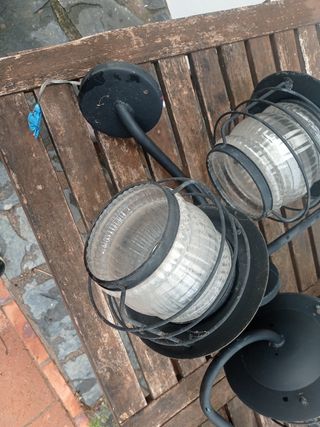 Lámpara exterior hierro rústico