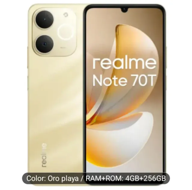 Realme Note 70T Oro Playa 4GB+256GB