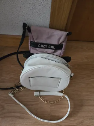 Bolsos niña rosa y blanco