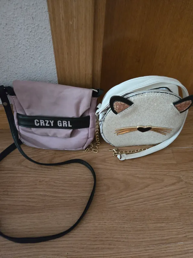 Bolsos niña rosa y blanco