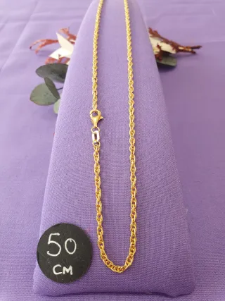Cordon Macizo cadena Oro Ley 50cm y 60cm