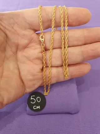 Cordon Macizo cadena Oro Ley 50cm y 60cm