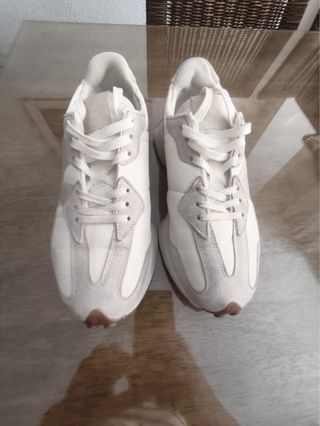 Zapatillas New Balance 327 Beige/Blanco