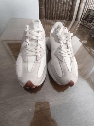 Zapatillas New Balance 327 Beige/Blanco