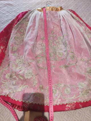 Traje Fallera Niña Rosa y Rojo