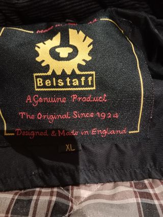 Cazadora Belstaff Encerada Negra Moto