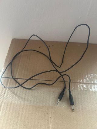 Cable Minijack Macho-Macho Negro 1,5 metros