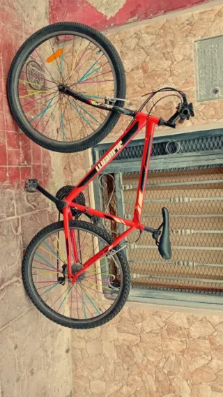Bicicleta de montaña roja