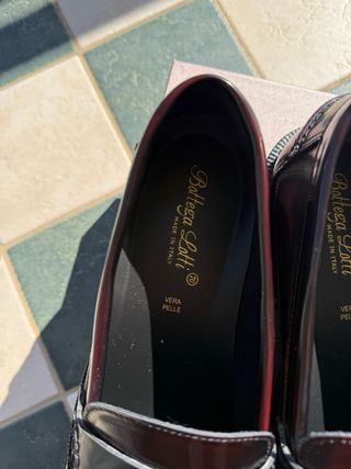 Mocassini Bottega Lotti Pelle Bordeaux Nuovi