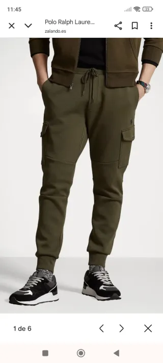 Pantalones cargo jogger doble punto.