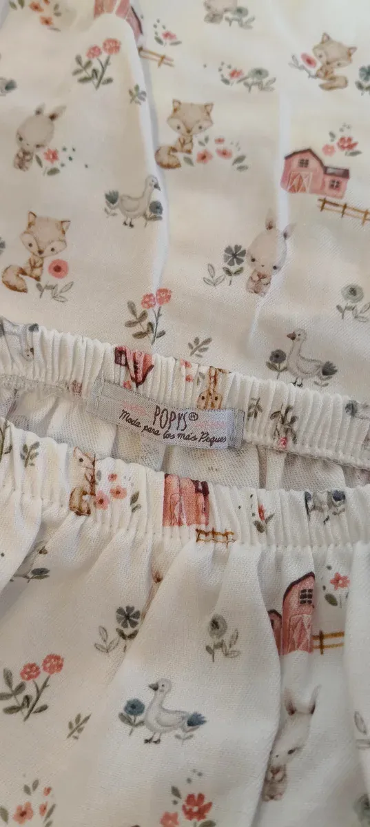 Conjunto bebé Popys estampado Talla 9