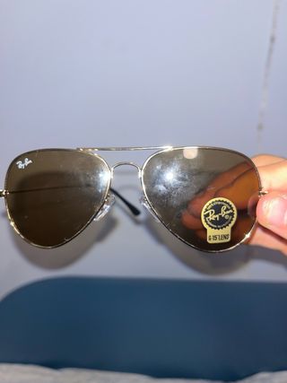 Gafas de Sol Ray-Ban Aviator Marrones y Doradas