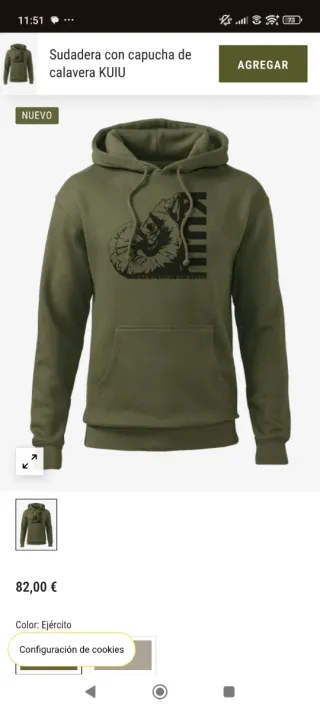 Sudadera KUIU con capucha y estampado XL
