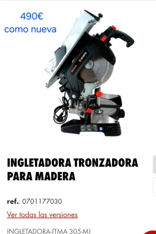 Ingletadora Wurth 490€ como nueva