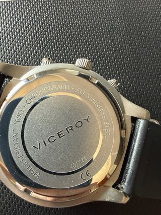 Reloj Viceroy Cronógrafo Negro y Plateado