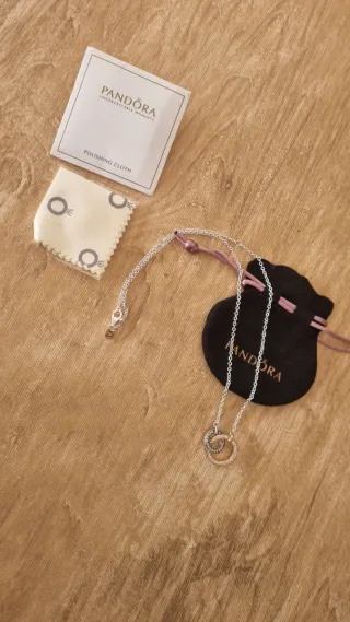 Collar Pandora Brillante Oro y Plata