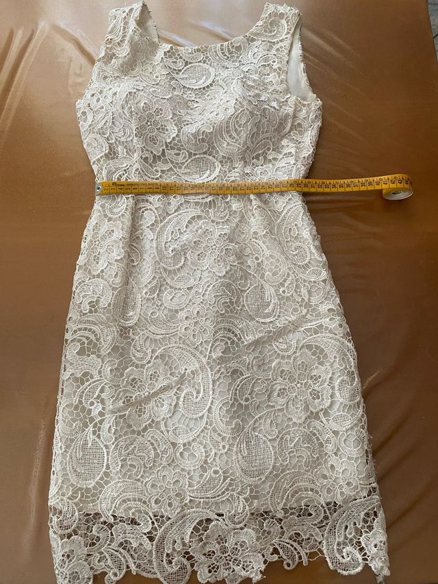 Abito pizzo bianco taglia S