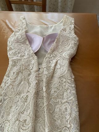 Abito pizzo bianco taglia S