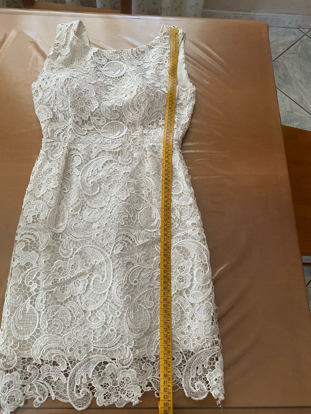 Abito pizzo bianco taglia S