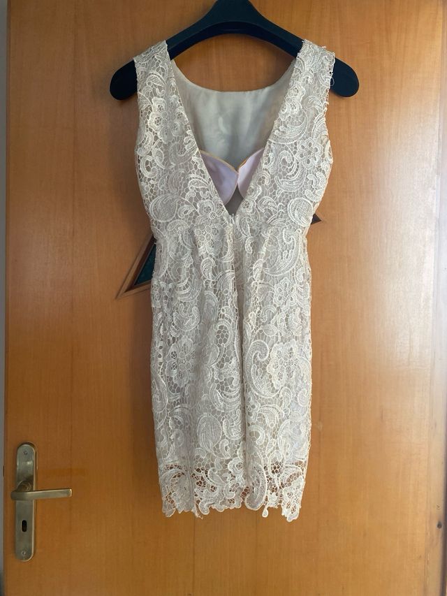 Abito pizzo bianco taglia S