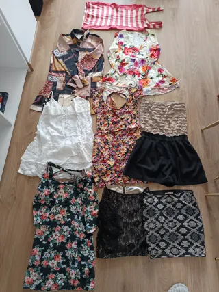Lote Ropa Mujer Tallas S M Vestidos Faldas Monos