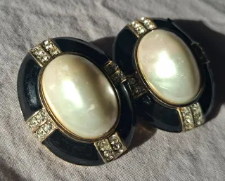 Pendientes clip vintage años 80 estilo Statement