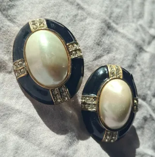 Pendientes clip vintage años 80 estilo Statement