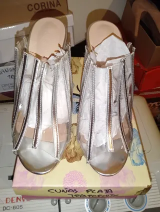 Zapatos Cala&J Plata Transparentes
