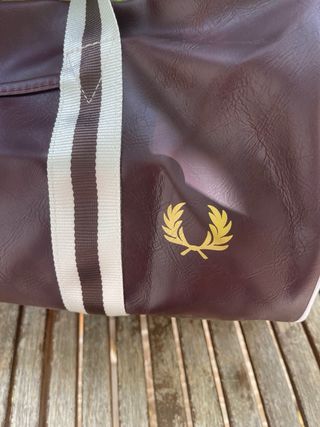Bolsa Fred Perry Vintage Marrón y Beige