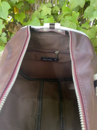 Bolsa Fred Perry Vintage Marrón y Beige
