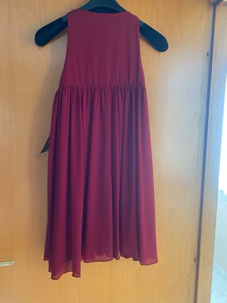 Abito Danity Bordeaux con dettagli argento