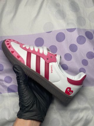 Adidas Samba x CDG Rosa Blanco