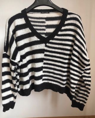 Maglione fantasia bicolore