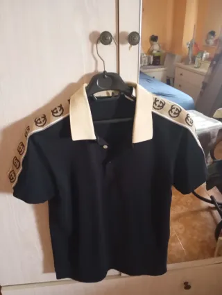Polo Gucci Negro y Beige Nuevo