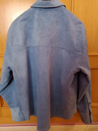 Camisa de pana Zara XXL azul