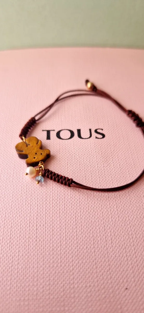 Pulsera Tous Oso Ojo de Tigre y Perla