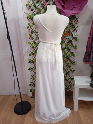 Vestido blanco tul talla 40