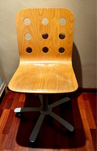 Silla de oficina madera y metal