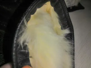 Guantes de piel con forro de conejo