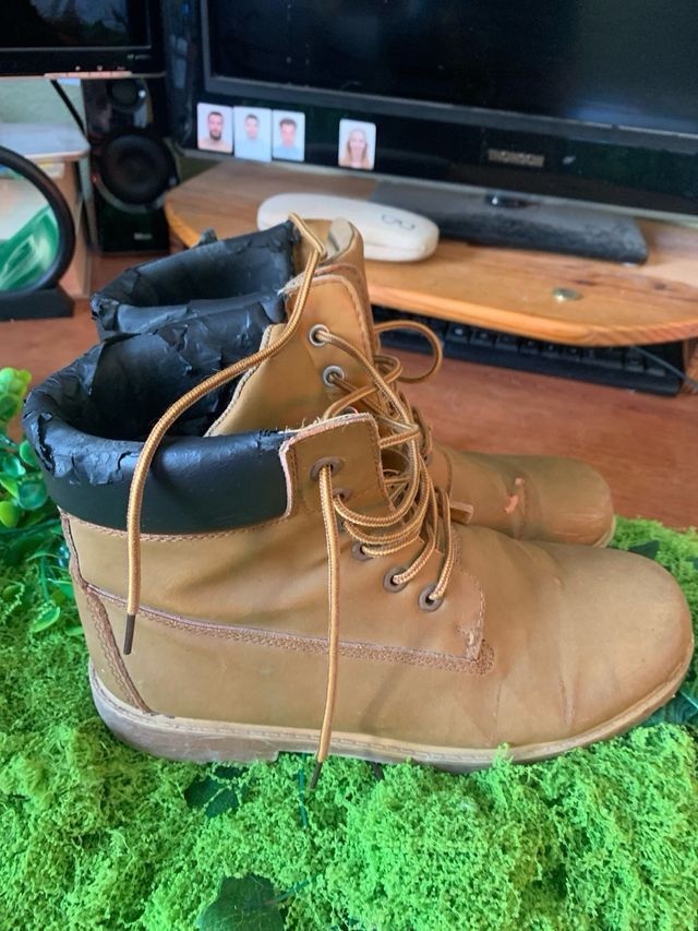 Botas como las Timberland Hombre Beige